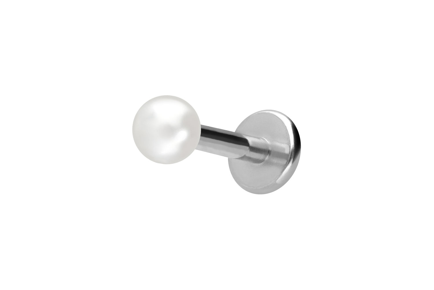 Titan Labret mit Innengewinde SYNTHETISCHE PERLE